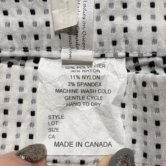 Source Unknown Ivory Patterned Skinny Pants - Picture 5 of 5